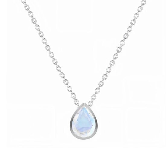 Ženska srebrna ogrlica SERENA MINI, Mjesečev kamen