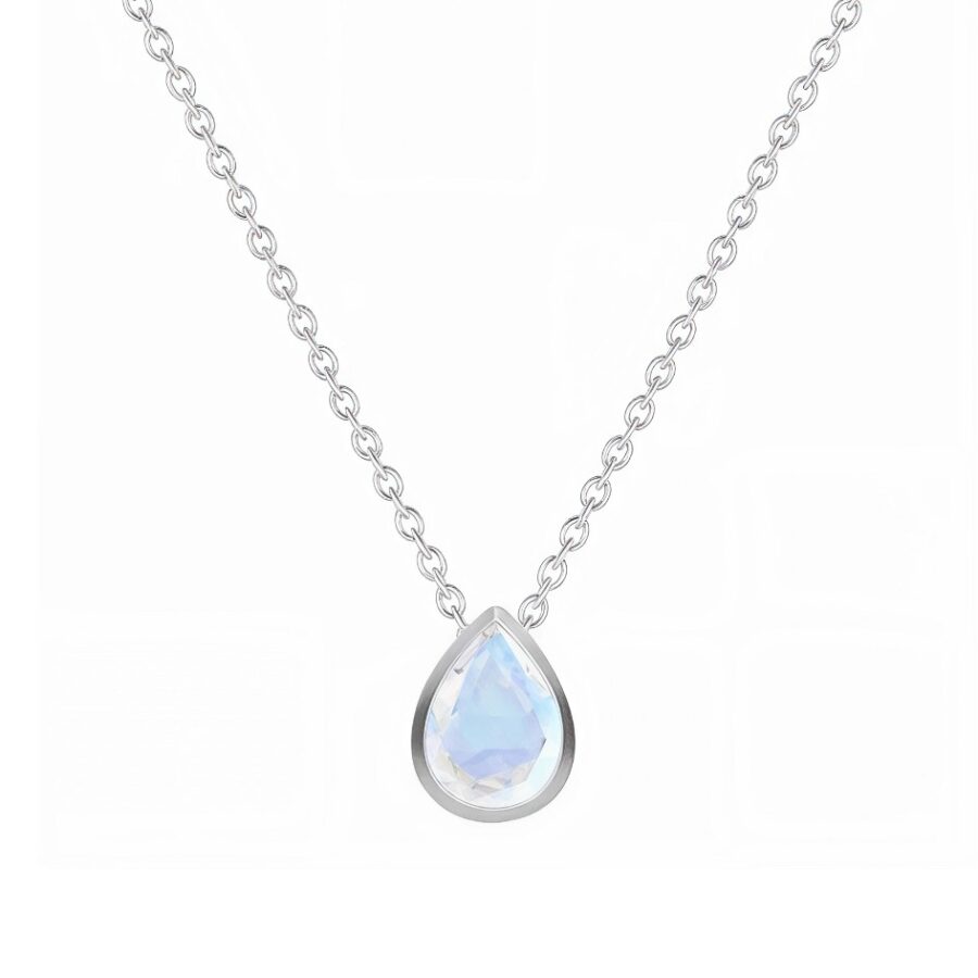 Ženska srebrna ogrlica SERENA MINI, Mjesečev kamen