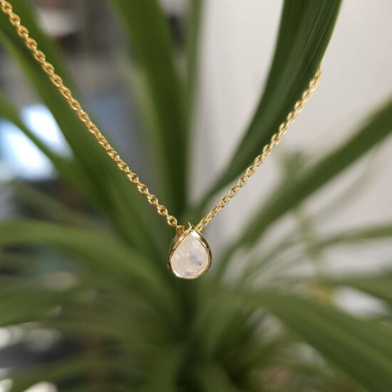 Ženska srebrna ogrlica SERENA MINI, Mjesečev kamen