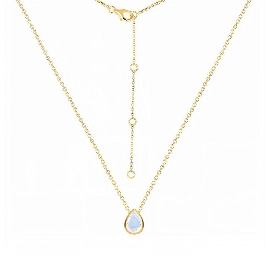 Ženska srebrna ogrlica SERENA MINI, Mjesečev kamen