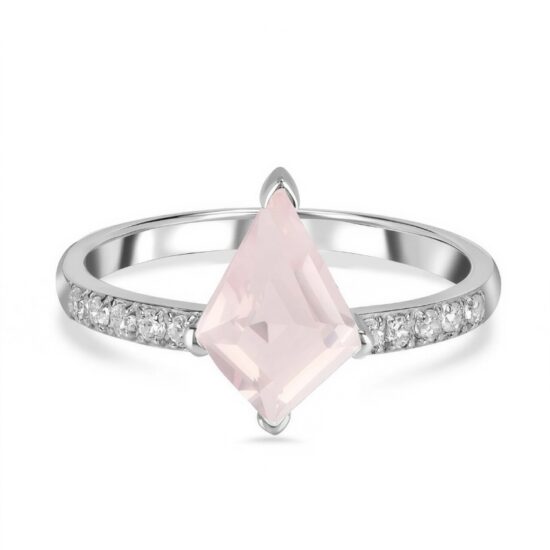 Ženski srebrni prsten THALIA, karneol i bijeli topaz