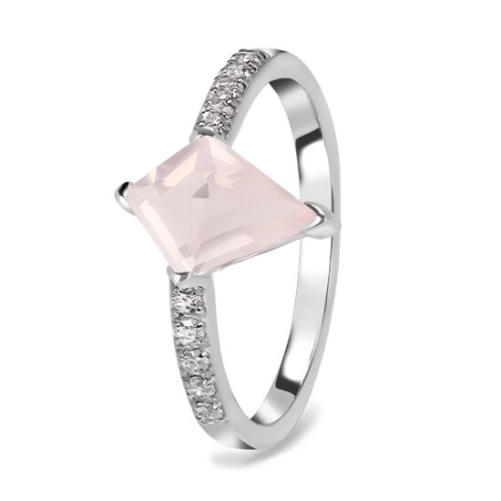 Ženski srebrni prsten THALIA, karneol i bijeli topaz