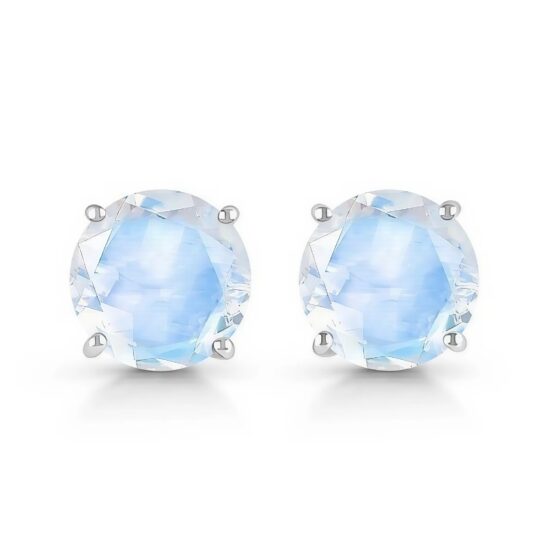 Ženski uhani iz srebra SURI, Mesečev kamen