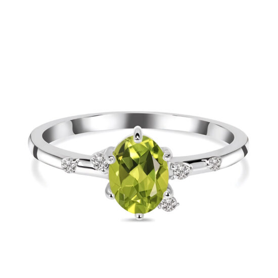 Damenring ADORIA, Peridot und weißer Topas