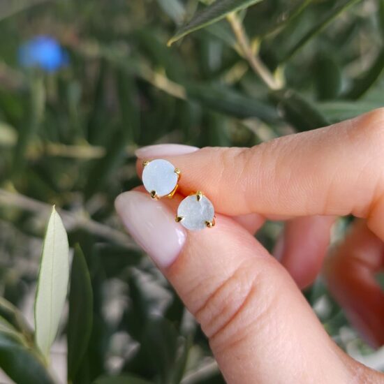 Zen-Ohrringe - Aquamarin - Seraphina