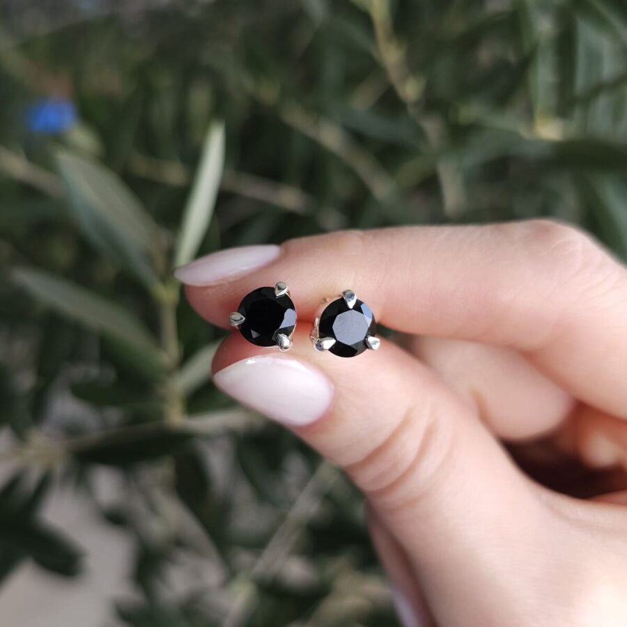 Uhani Vera - Črni Turmalin - Seraphina