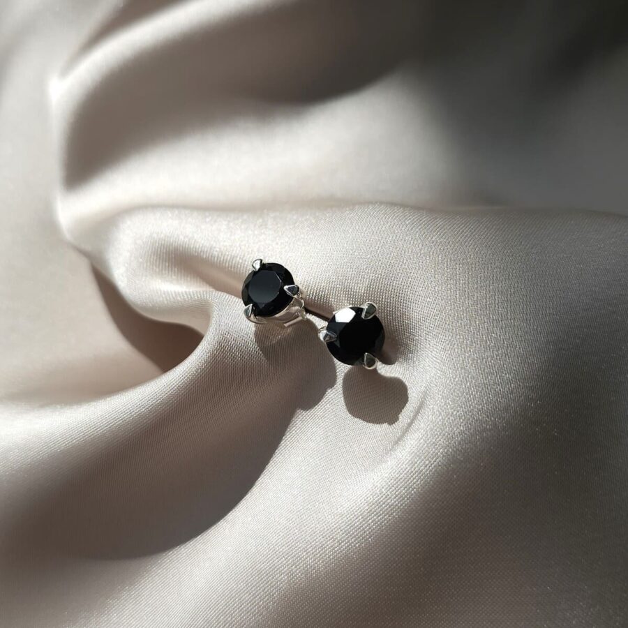 Uhani Vera - Črni Turmalin - Seraphina