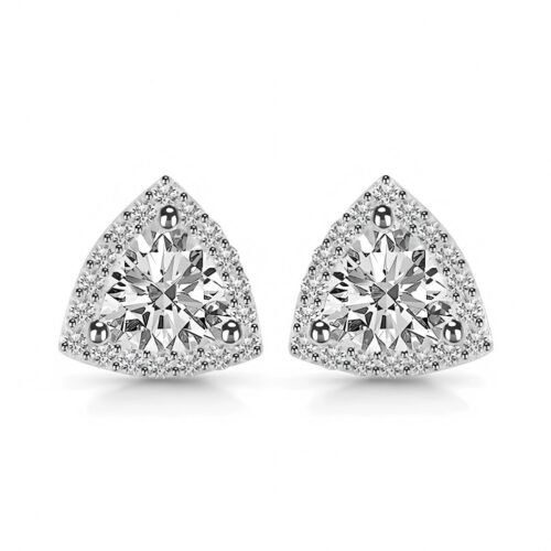 Silberne Damenohrringe HATHOR, Steinblitz und weißer Topas