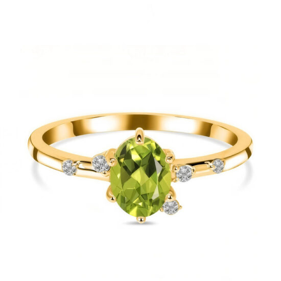 Damenring ADORIA, Peridot und weißer Topas