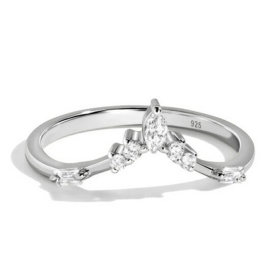 Damenring aus Sterlingsilber AURELIA, Steinblitz