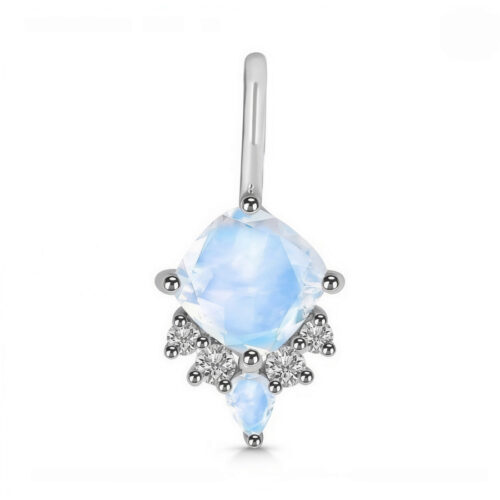 Damenanhänger aus Sterlingsilber AMIA, Mondstein und weißer Topas