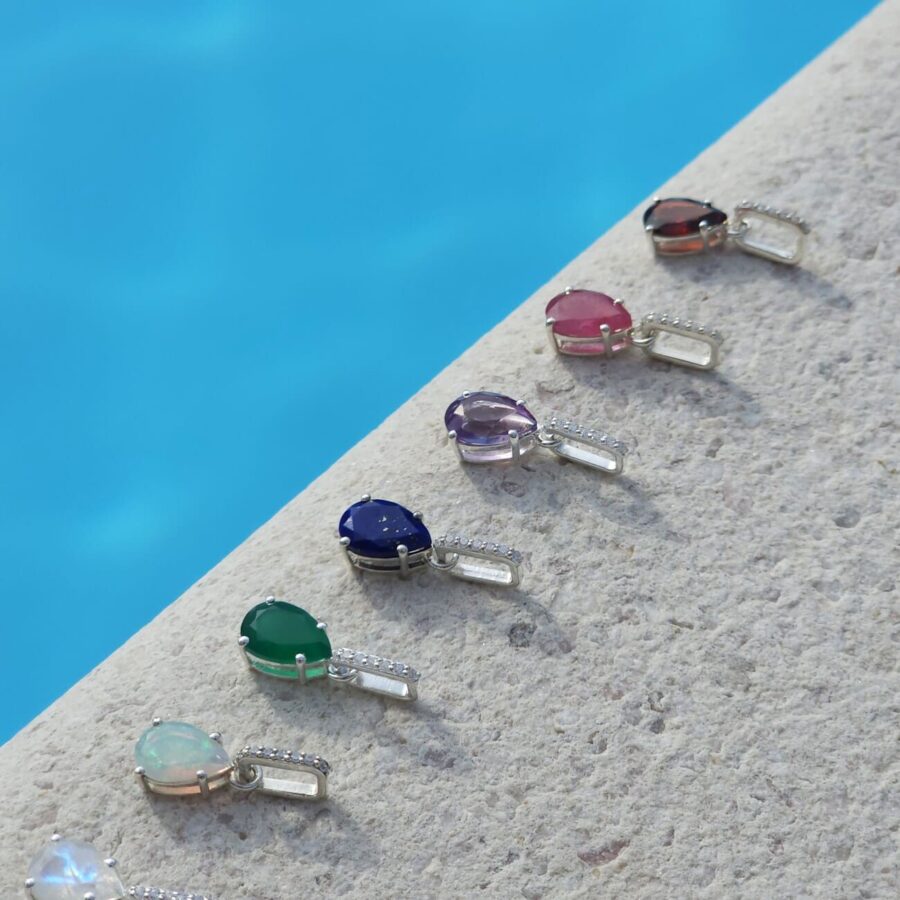 Ženski obesek iz srebra BIRTHSTONE