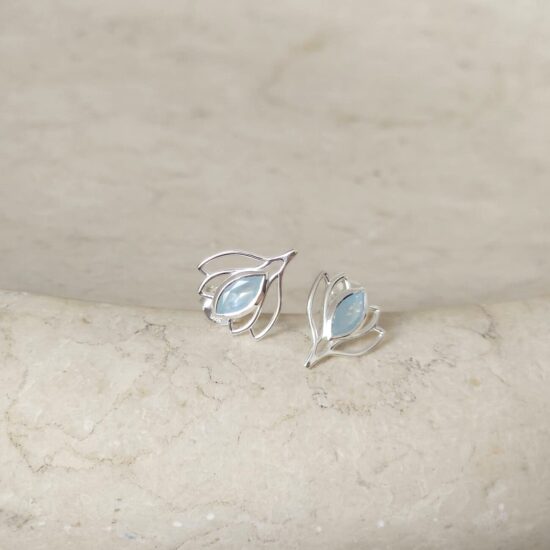 Damen Silberohrringe TULIA, Aquamarin Damen Silberohrringe TULIA, Aquamarin