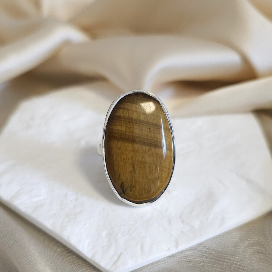 Ženski prstan iz srebra NAVI, Tigrovo Oko