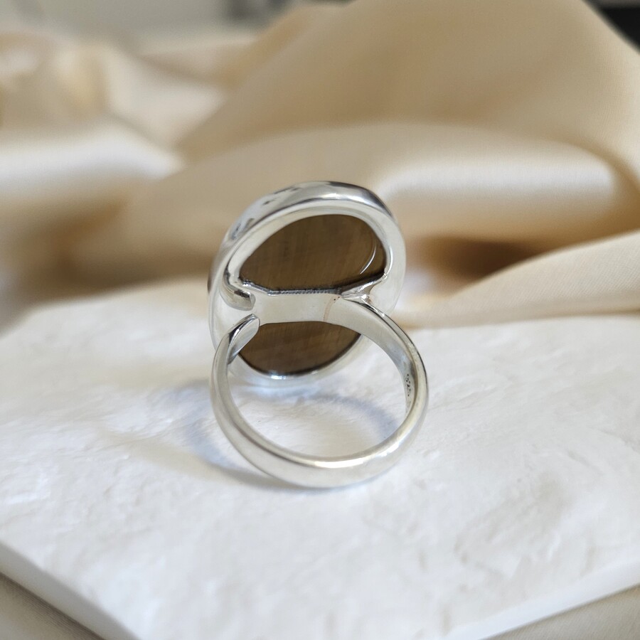 Ženski prstan iz srebra NAVI, Tigrovo Oko