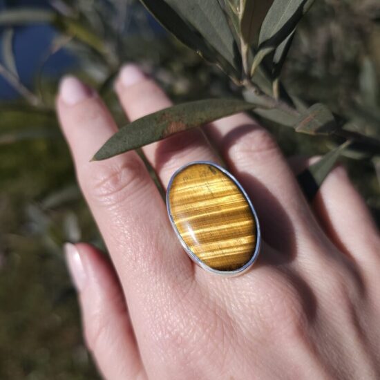 Ženski prstan iz srebra NAVI, Tigrovo Oko