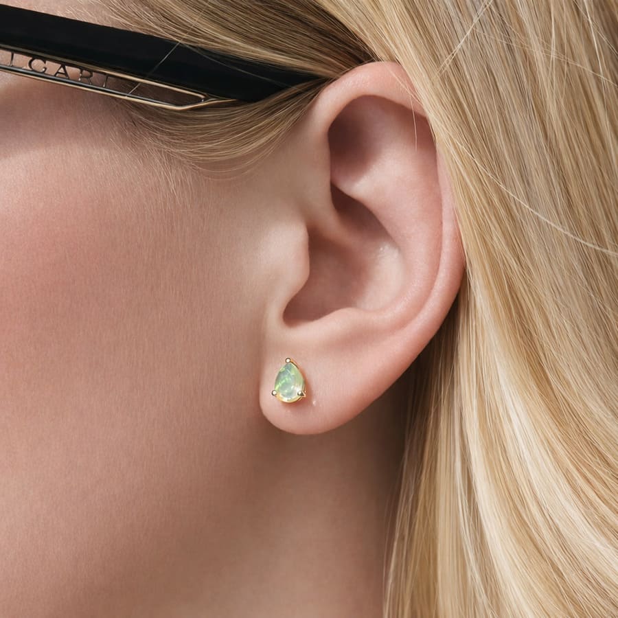 Silberne Damenohrringe MINA, Äthiopischer Opal Silberne Damenohrringe MINA, Äthiopischer Opal