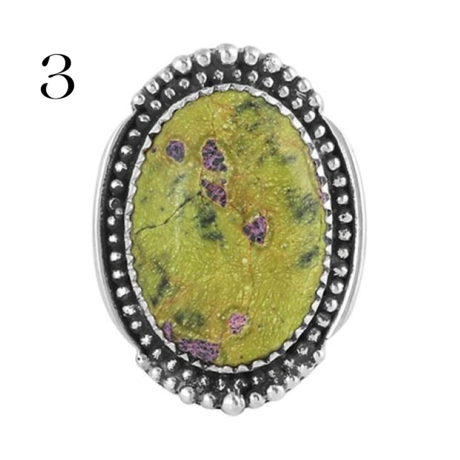 Ženski srebrni prsten AZRAEL, Atlantisit