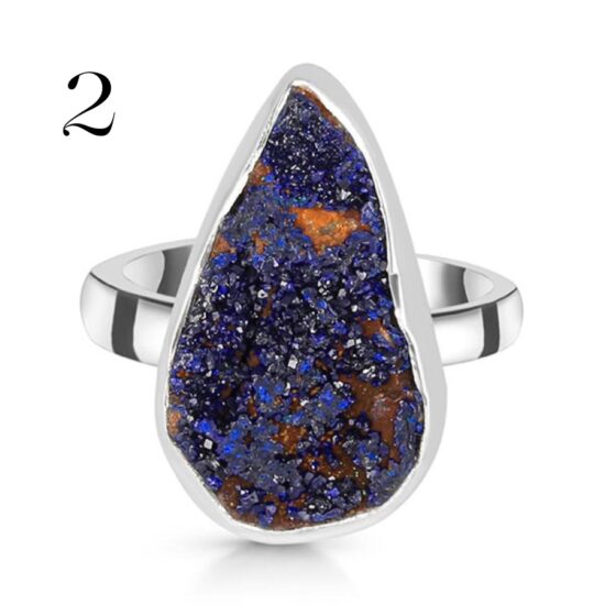 Damenring aus Sterlingsilber ICARUS, Azurit