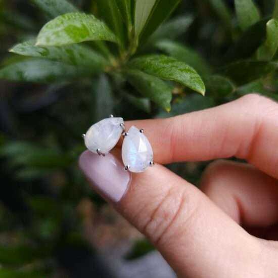 Damen Silberohrringe SPIRIT, Mondstein