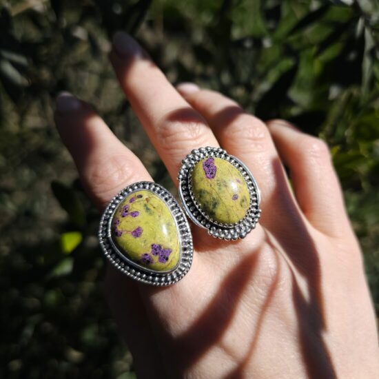 Ženski srebrni prsten AZRAEL, Atlantisit