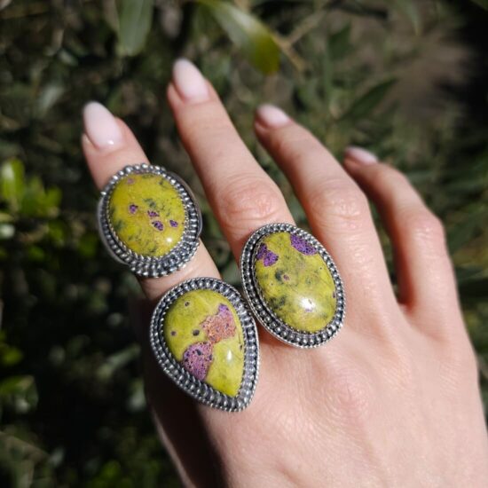 Ženski srebrni prsten AZRAEL, Atlantisit