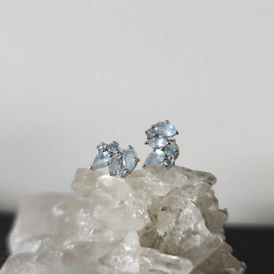 Damen Silberohrringe ORTEGA, Aquamarin Damen Silberohrringe ORTEGA, Aquamarin