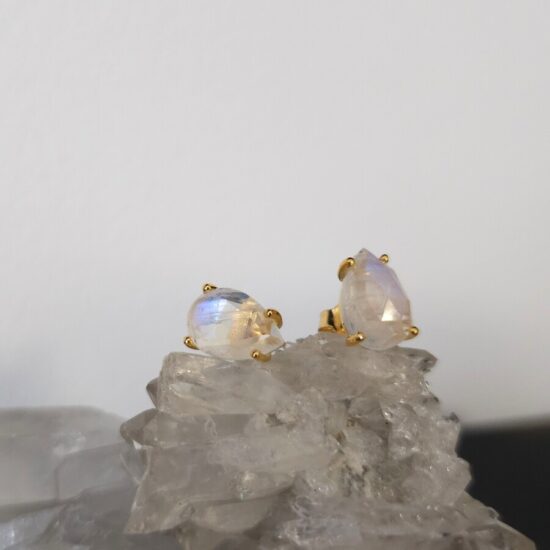 Damen Silberohrringe SPIRIT, Mondstein