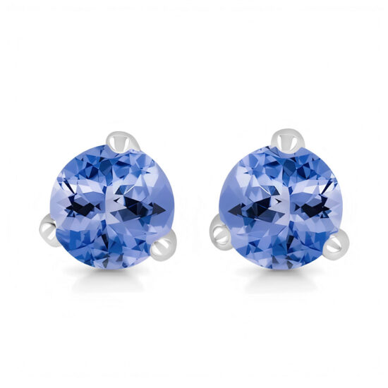 Ženski uhani iz srebra AZRA, Tanzanit