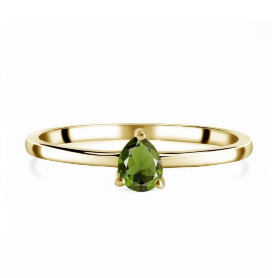 Ženski prstan iz srebra STARBORN mini, Moldavit