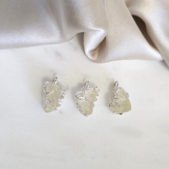 Ženski obesek iz srebra ASTERIA, Libijski Zlati Tektit