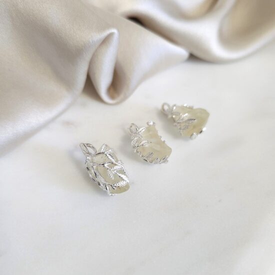 Ženski obesek iz srebra ASTERIA, Libijski Zlati Tektit