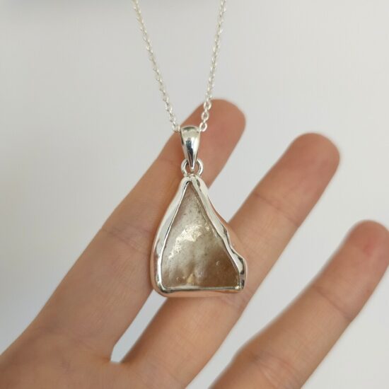 Ženski obesek iz srebra CELESTIAL, Libijski Zlati Tektit