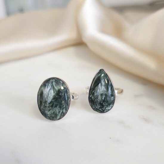 Ženski prstan iz srebra RUNA, Serafinit