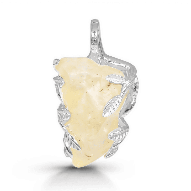 Ženski obesek iz srebra ASTERIA, Libijski Zlati Tektit