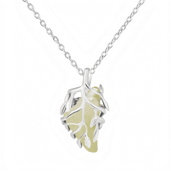 Ženski obesek iz srebra ASTERIA, Libijski Zlati Tektit