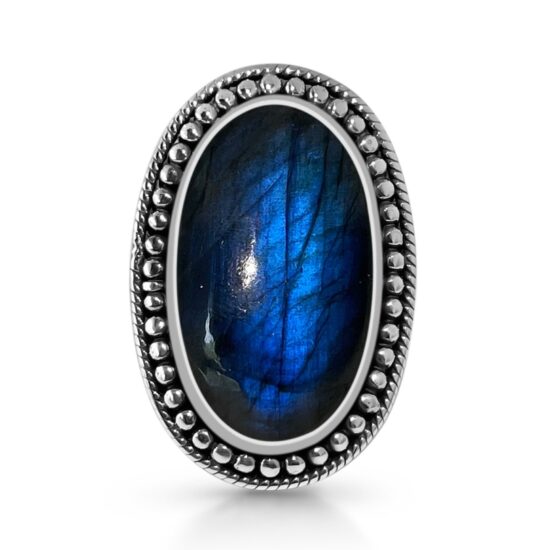 Ženski srebrni prsten ELIS, Labradorit