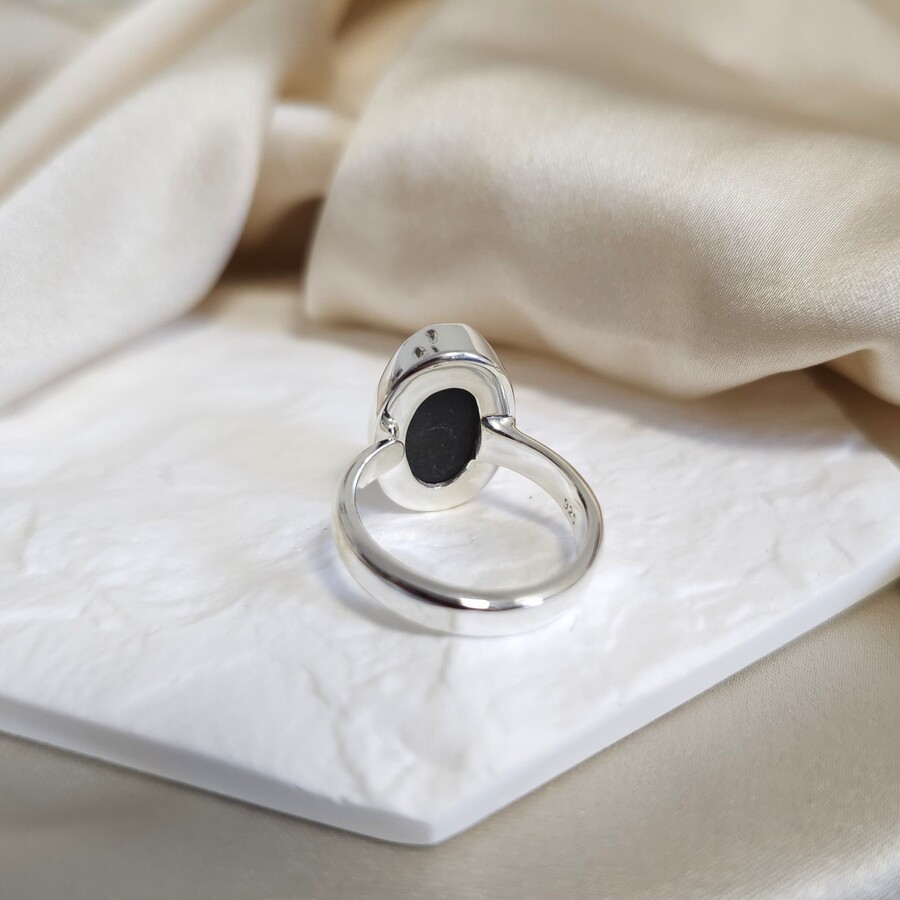 Damenring aus Sterlingsilber BRIGHT, Spektropyrit