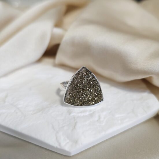 Damenring aus Sterlingsilber BRIGHT, Spektropyrit