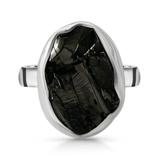 Damenring aus Silber DORIAN, Shungit