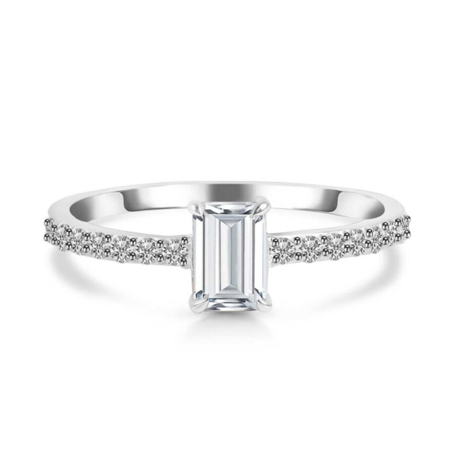 Ženski prstan iz srebra PALOMA, Kamena strela in Beli Topaz Ženski prstan iz srebra PALOMA, Kamena strela in Beli Topaz