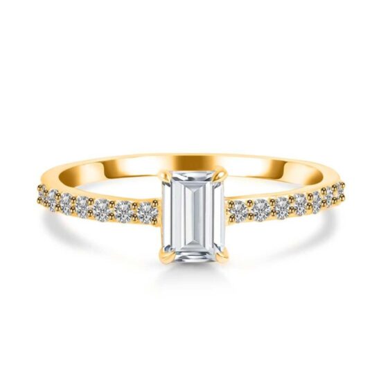 Ženski prstan iz srebra PALOMA, Kamena strela in Beli Topaz Ženski prstan iz srebra PALOMA, Kamena strela in Beli Topaz