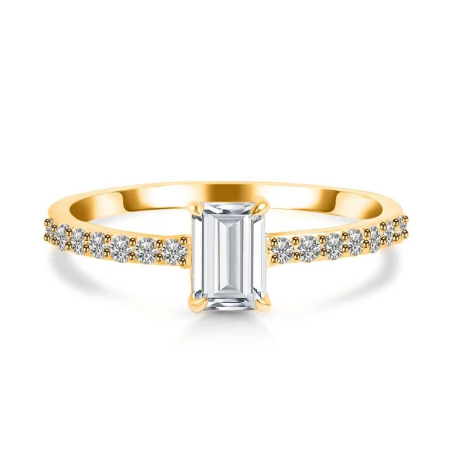 Ženski prstan iz srebra PALOMA, Kamena strela in Beli Topaz Ženski prstan iz srebra PALOMA, Kamena strela in Beli Topaz