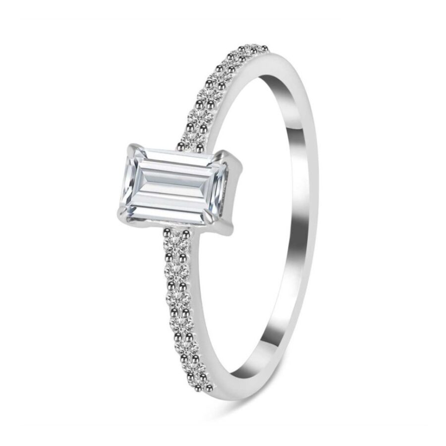 Ženski prstan iz srebra PALOMA, Kamena strela in Beli Topaz Ženski prstan iz srebra PALOMA, Kamena strela in Beli Topaz