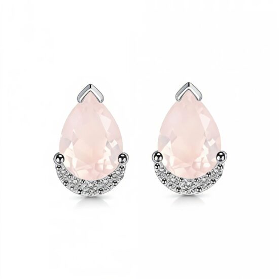 Ženske srebrne naušnice NILA, karneol i bijeli topaz Ženske srebrne naušnice NILA, karneol i bijeli topaz