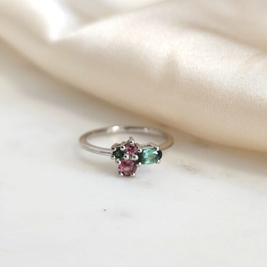 Ženski prstan iz srebra SARAH, Turmalin