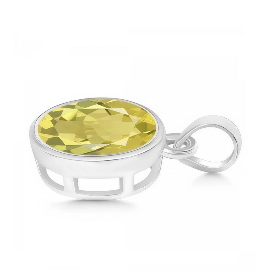 Damenanhänger aus Sterlingsilber AMALFI, Zitronenquarz