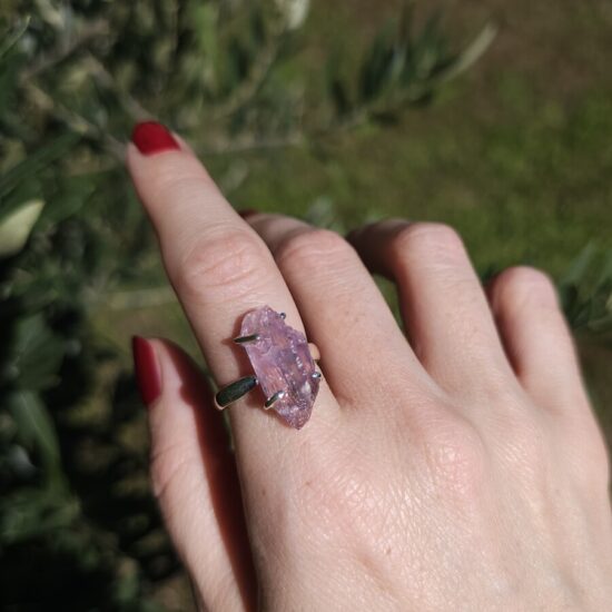 Damenring aus Sterlingsilber ETERNAL, Kunzit Damenring aus Sterlingsilber ETERNAL, Kunzit