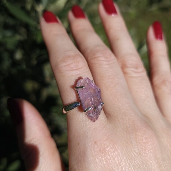 Damenring aus Sterlingsilber ETERNAL, Kunzit Damenring aus Sterlingsilber ETERNAL, Kunzit