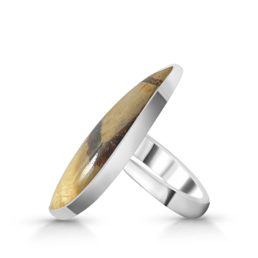 Unikaten ženski prstan iz srebra DRACO, Septarian